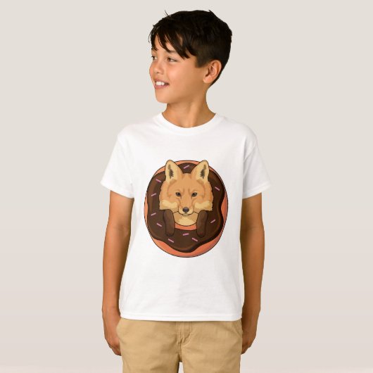 Fox met Donut T-shirt (Voorkant volledig)