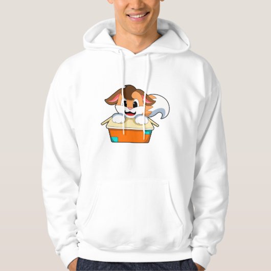 Fox met doos hoodie (Voorkant)