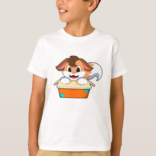 Fox met doos t-shirt (Voorkant)