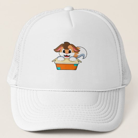 Fox met doos trucker pet (Voorkant)