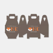 Fox met één dier op de eerste geboorte bedankdoosjes (Uitgevouwen)