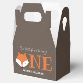 Fox met één dier op de eerste geboorte bedankdoosjes (Geopend)