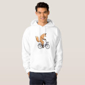 Fox met fiets hoodie (Voorkant volledig)