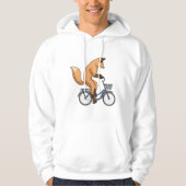 Fox met fiets hoodie (Voorkant)