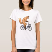 Fox met fiets t-shirt (Voorkant)