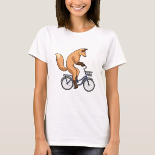 Fox met fiets t-shirt