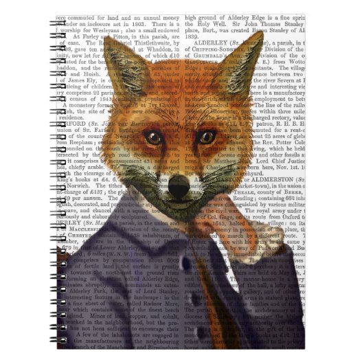 Fox met flet 2 notitieboek (Voorkant)