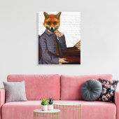 Fox met flut canvas afdruk (Insitu (Woonkamer))