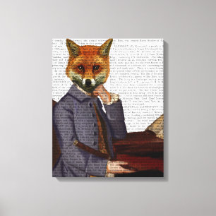 Fox met flut canvas afdruk