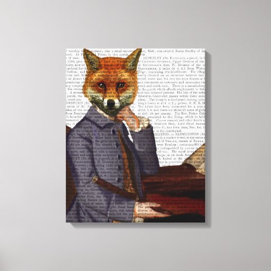 Fox met flut canvas afdruk (Voorkant)