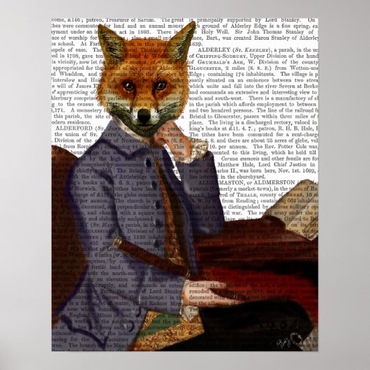 Fox met flut poster (Voorkant)