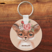 Fox met glazen Sleutelhanger (Achterkant)