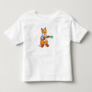 Fox met handdoeken en penseel kinder shirts