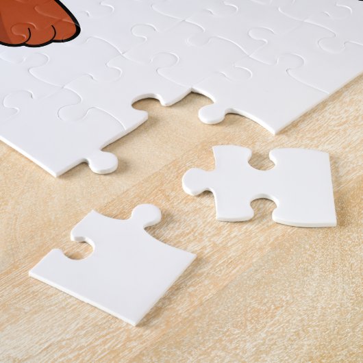 Fox met handdoeken en penseel legpuzzel (Zijkant)