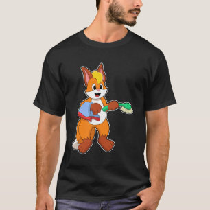 Fox met handdoeken en penseel t-shirt