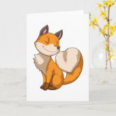 Fox met hart kaart (Gele Bloem)