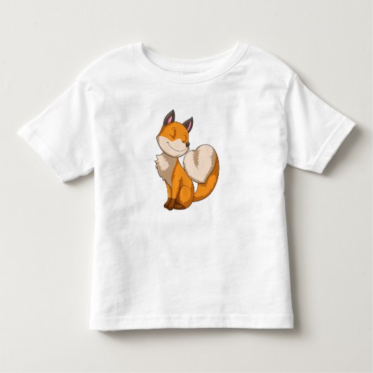 Fox met hart kinder shirts (Voorkant)