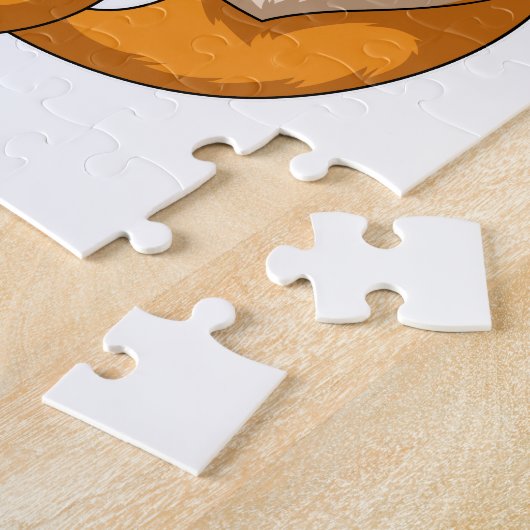 Fox met hart legpuzzel (Zijkant)