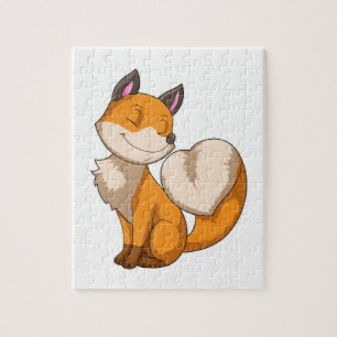 Fox met hart legpuzzel
