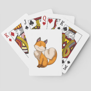 Fox met hart pokerkaarten