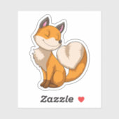 Fox met hart sticker (Vel)