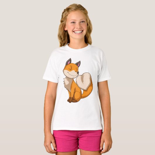 Fox met hart t-shirt (Voorkant volledig)