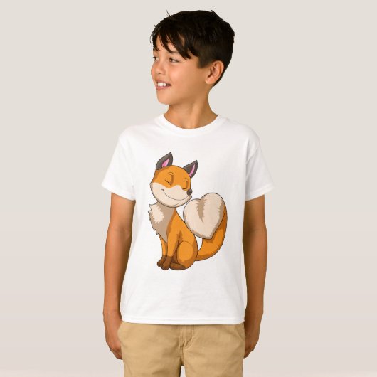 Fox met hart t-shirt (Voorkant volledig)