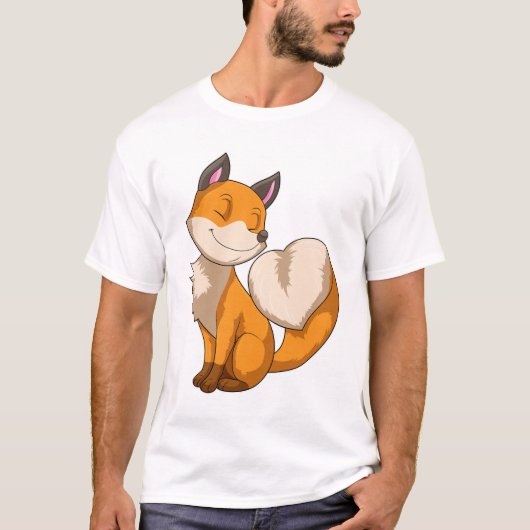 Fox met hart t-shirt (Voorkant)