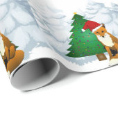 Fox met kerstboompapier voor kinderen cadeaupapier (Rol Hoek)