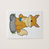 Fox met koffiebeker legpuzzel (Horizontaal)