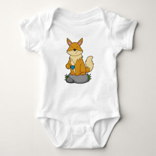 Fox met koffiebeker romper