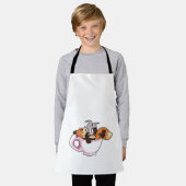 Fox met koffiebeker schort (Gedragen)