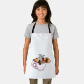 Fox met koffiebeker schort (Insitu)