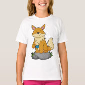 Fox met koffiebeker t-shirt (Voorkant)