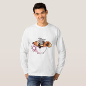 Fox met koffiebeker t-shirt (Voorkant volledig)