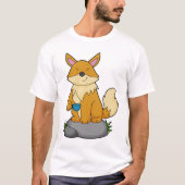 Fox met koffiebeker t-shirt (Voorkant)