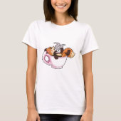 Fox met koffiebeker t-shirt (Voorkant)