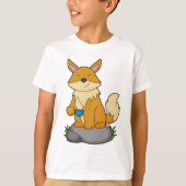 Fox met koffiebeker t-shirt (Voorkant)