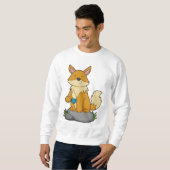 Fox met koffiebeker trui (Voorkant volledig)
