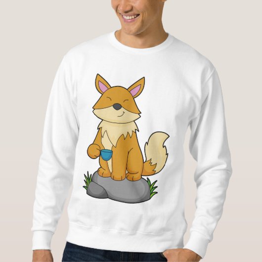 Fox met koffiebeker trui (Voorkant)