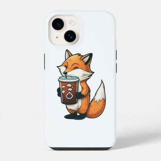 Fox met kop iPhone hoesje (Achterkant)