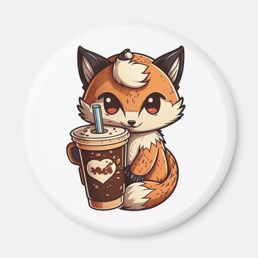 Fox met kop magneet (Voorkant)