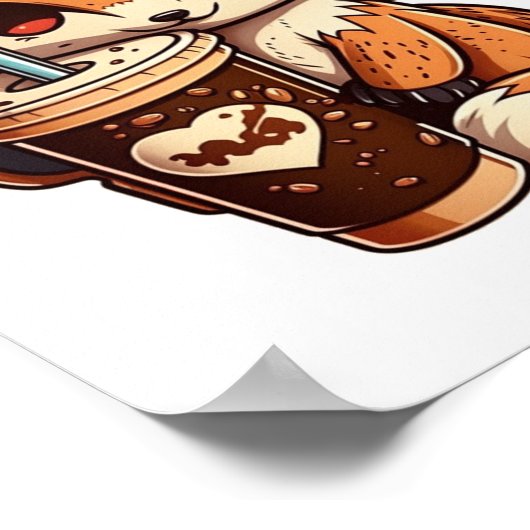 Fox met kop poster (Hoek)