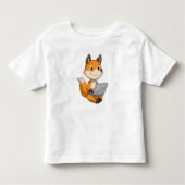 Fox met laptop kinder shirts (Voorkant)