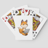 Fox met laptop pokerkaarten (Achterkant)