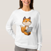 Fox met laptop t-shirt (Voorkant)