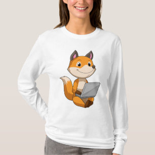 Fox met laptop t-shirt