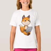 Fox met laptop t-shirt (Voorkant)