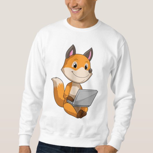 Fox met laptop trui (Voorkant)