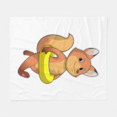 Fox met Lifebuoy Fleece Deken (Voorkant (Horizontaal))
